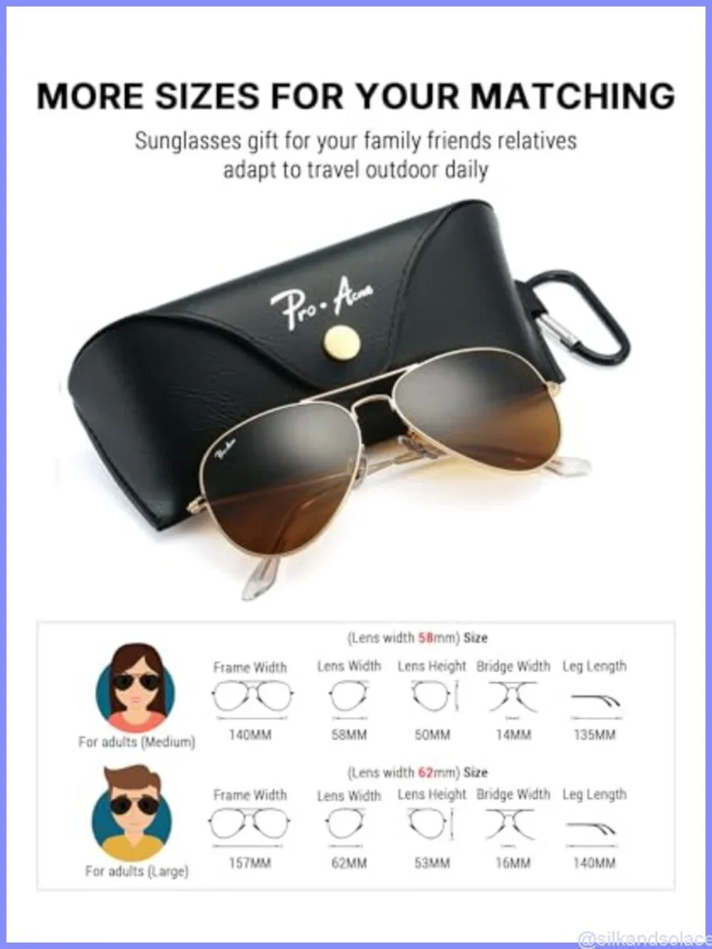 Pro Acme Classic Aviator Sunglasses Glass Lens Metal UV400